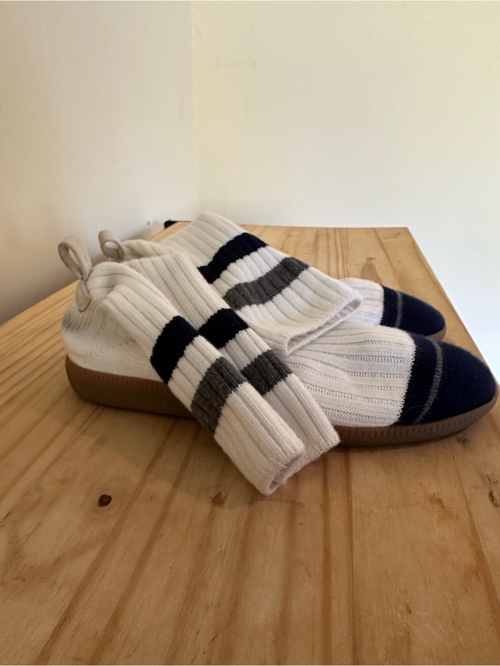 Brave Pudding Varsity Stroll Knit Sock Booties - Size 8